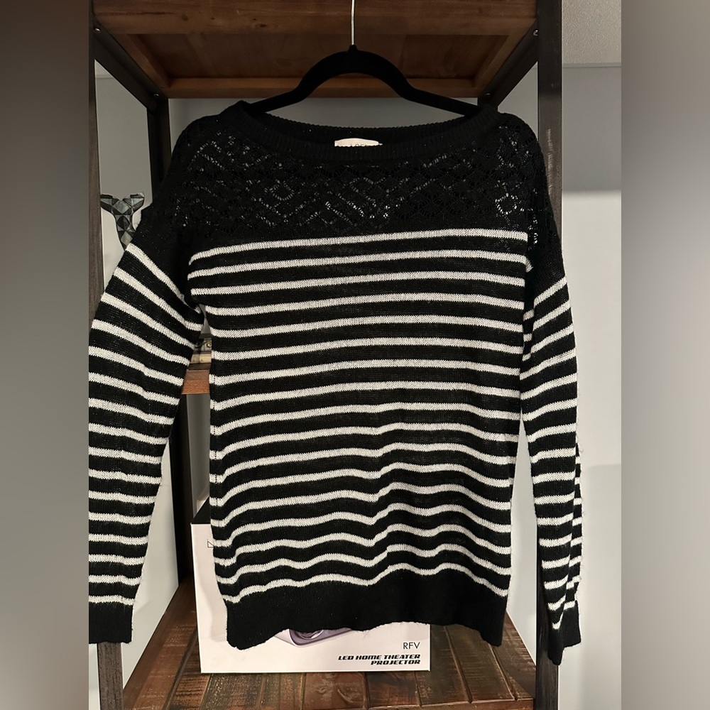 Loft sweater, stripped, semi sheer